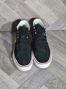 RARE VANS SK8 THRASHER FLAMES PRO SKATER HIGH TOP SNEAKERS UK SIZE 7.5 - Picture 1 of 20