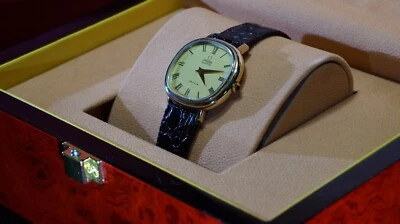 Omega De Ville Vintage Ladies Gold Watch with Black Leather Strap - Gift Boxed!! - Image 1 of 4