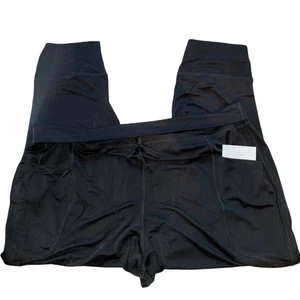 Fabletics elegante schwarze Strickhose Kordelzug Trikot Tasche Größe 3X NEU - Bild 1 von 9