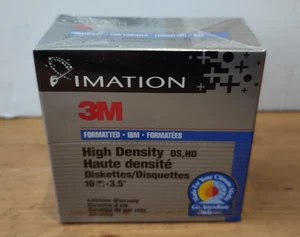 Imation 3M 3.5" High Density Floppy Disks DS/HD 10 Pack IBM Formatted - Sealed - Picture 1 of 7