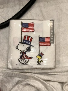 Graphique Patriotic Snoopy 40 Papier Lunch Servietten ~ 3-lagig - 4. Juli - Bild 1 von 1