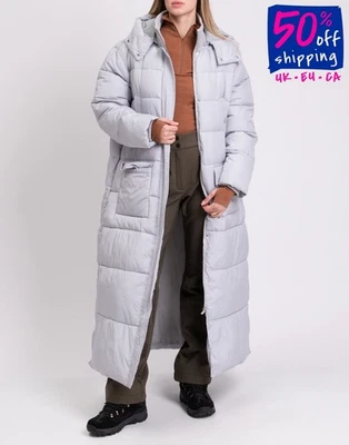 RRP€350 ARMANI EXCHANGE Quilted Coat Size XS Grey Padded Removable Hood  - Image 1 of 4