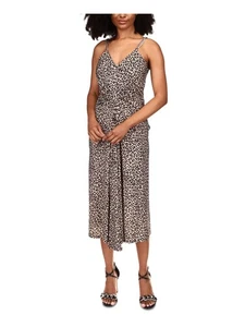 MICHAEL MICHAEL KORS Womens Brown Twist Front Chain Front Straps Maxi Dress M - Picture 1 of 6