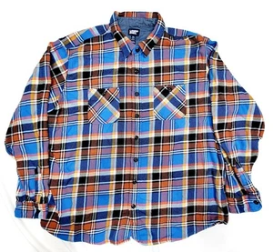 Lands End Thick Plaid Flannel Cotton Long Sleeve Jacket Shirt Mens Size XXL - Picture 1 of 11