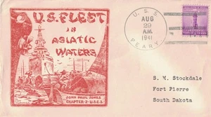 29 Aug 1941 Naval Cover, U.S. Fleet in Asiatic Waters, USS Peary - Picture 1 of 2