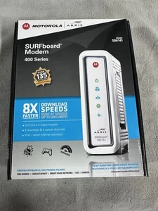 ARRIS SURFboard SB6141 Modem w/ Power Cable & Ethernet Cable - Picture 1 of 2