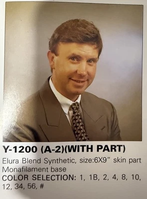 Peluca para Hombres Toupee Modacrílico Sintético Monafilamento Mezcla Elura Marrón Ceniza Claro 12 Foto 1 de 4