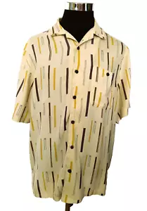 Camisa Axist Para Hombre Talla Grande Multicolor Seda Geométrica Manga Corta Botón Delantero - Imagen 1 de 17