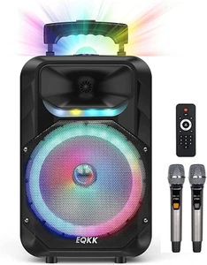 Portable Karaoke Machine for Adults and Kids with 2 Wireless Microphones New 10" - Picture 1 of 7