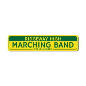 Band Marching Sign, Band Member, Custom School Name Metal Wall Decor Sign - Picture 1 of 4