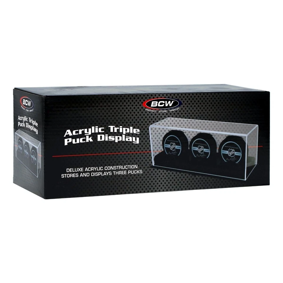 BCW Acrylic Base Triple Puck Display