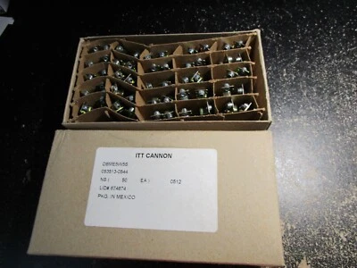 Box of ITT CANNON DBME5W5S COMBO RECEPTACLE CONNECTORS Qty. 50 ITT Connector - Image 1 of 2