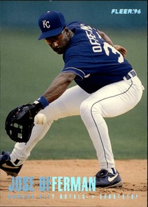 1996 Fleer Update Tiffany Kansas City Royals Baseball Card #U42 Jose Offerman