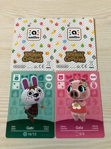 animal crossing new horizons amiibo card Gala 265 Gabi 156 & two mystery shinys - Bild 1 von 1