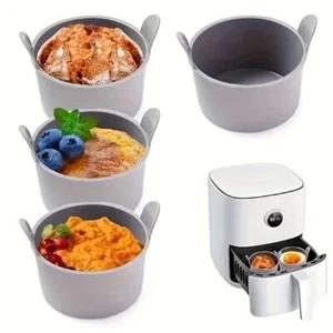 Antihaft Silikon Auflaufförmchen für Luft Friteuse Backen Kochen Frühstück Küche Gadget - Bild 1 von 19