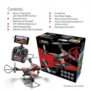 Xtreem Mosca Foldable Drone RC Drone with Camera: 720p HD Wi-Fi Video Camer New - Picture 1 of 7