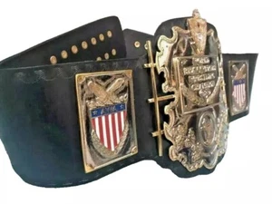 AWA WORLD HEAVYWEIGHT WRESTLING CHAMPIONSHIP BELT 2MM Brass Adult Size - Picture 1 of 6