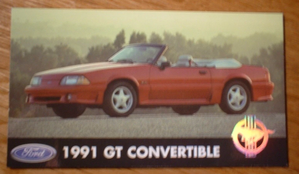 Mustang GT 1991 convertible oficial Ford foto imán 91 93 92 90 89 88 87 Foto 1 de 1