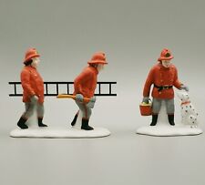 Department 56 "The Fire Brigade" set of 2 - Christmas In The City #5546-8 W/BOX