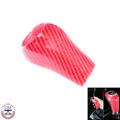 For Mercedes-Benz A C E G GLS Serie W204 W212 Red Carbon Gear Shift Knob Cover Foto 1 de 4