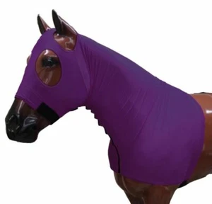 Horse Mane Tamer Sleezy Lycra Zipperred Hood Braid and Shoulder Guard ALL sizes - Picture 1 of 10