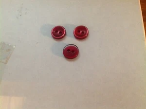 NEW PKG 0F 25 BUTTONS 3/8 INCH BURGANDY PEARL FINISH - Picture 1 of 2