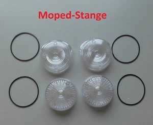 SET Blinkerkappe weiß vorn hinten Lichtaustritt Blinker passend f. Simson MZ TS - Bild 1 von 1