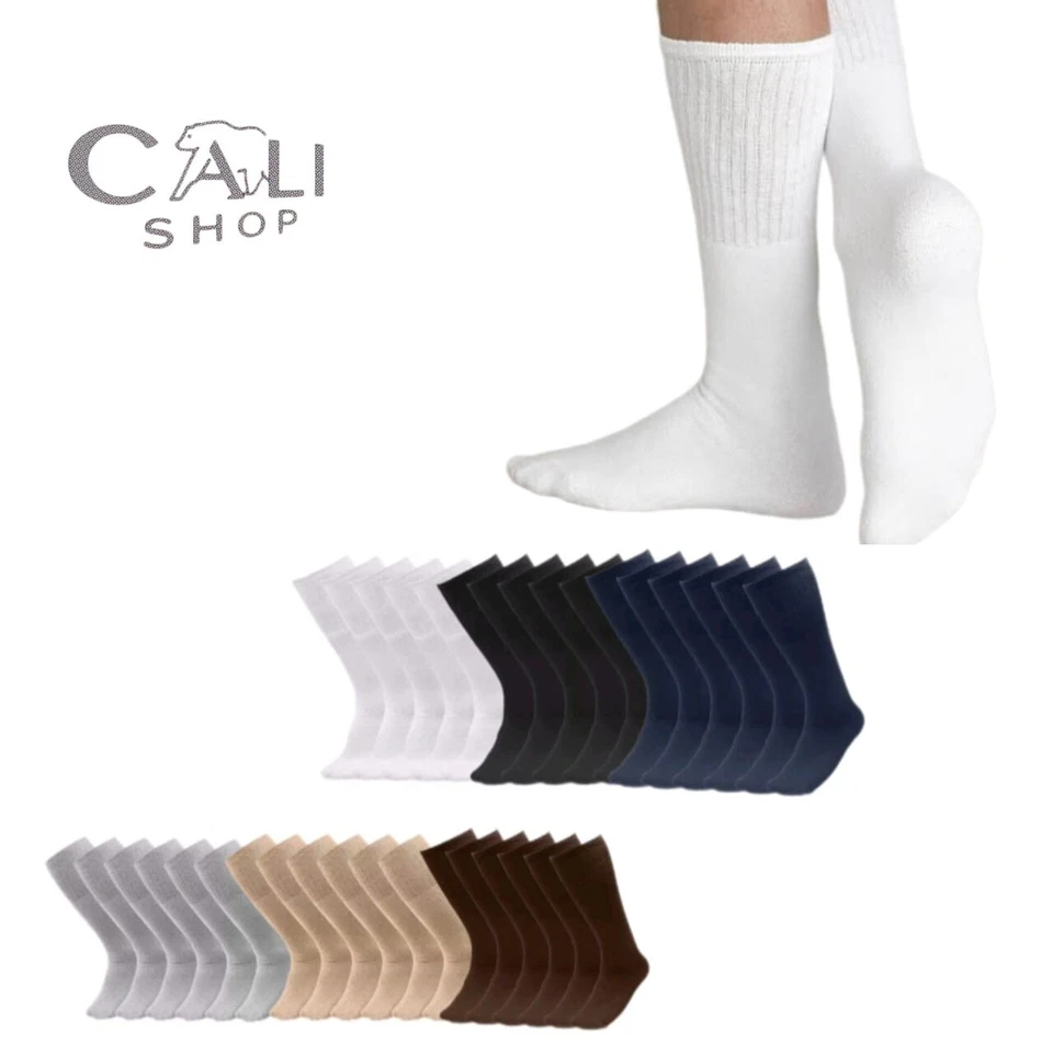 6-12 pares de calcetines de tubo para hombre sobre la pantorrilla calcetines deportivos hasta la rodilla talla grande y alto Foto 1 de 1