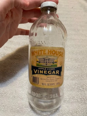 Botella de vinagre Casa Blanca - Botella 75 aniversario con etiqueta y tapa leer Foto 1 de 4