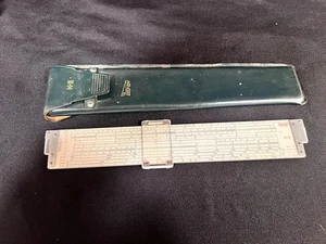 Vintage Keuffel & Esser Deci-Lon 10 #68-1100 Rechenschieber mit Lederetui K+E US - Bild 1 von 10