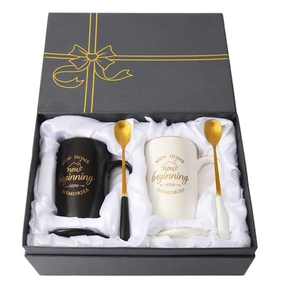 Conjunto de caneca de café presente de inauguração 14 oz para novo casal em casa primeiro presente em casa - Imagem 1 de 4