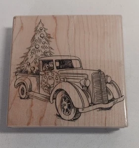 Timpendioso Camion di Natale con albero. 4” x 4” nuovo - Foto 1 di 5