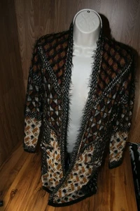 Anthropology Maxsport Southwestern Long Luxury Cardigan Sweater Sz S MSRP $348  - Picture 1 of 12