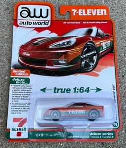 Chevy Corvette Z06 2010 AW Auto World 7-Eleven rojo 2B serie Deluxe 2024 - Imagen 1 de 6