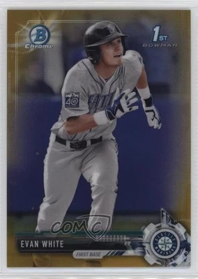 2017 Bowman Draft Chrome Gold Refractor /50 Evan White #BDC-178 - Image 1 of 2