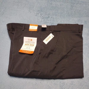 Van Heusen 48 x 29 Pantalones Grandes y Altos Elásticos Viajero Hombre’s Negro Nuevo Con Etiquetas - Imagen 1 de 9