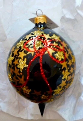 Christopher Radko 1996 ROUND MIDNIGHT Lágrima Adorno de Navidad...NUEVO/SELLADO Foto 1 de 4