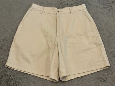 Pantalones Cortos De Colección Eddie Bauer Para Mujer 12 Beige Frente Plano Algodón Preppy Golf Senderismo Foto 1 de 4