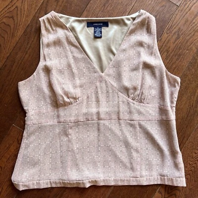 Vtg Y2K Babydoll Tank Top Women’s Size 16 Pink Sleeveless V Neck Fairy Elle Wood - Image 1 of 4