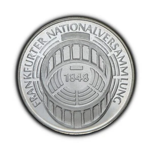 GERMANY. 1973, 5 Mark, Silver, G - Frankfurt National Assembly Karlsruhe Proof 1 - Picture 1 of 3