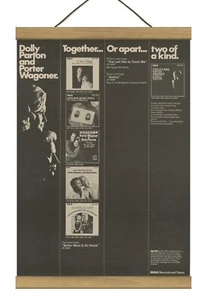 Dolly Parton/Porter Wagoner Two.... Original Promo Ad, Mounted w/Magnetic Frame! - Picture 1 of 3