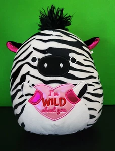 Squishmallows Tracy I'm Wild About You Zebra 9 in Plush Valentine Stuffed Animal - Picture 1 of 3