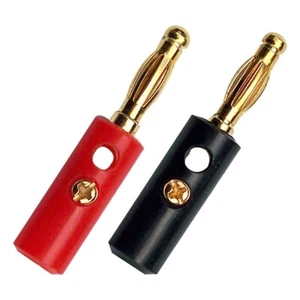 Durable 4mm Banana Plug Male Connector for Universal Audio Speaker Wire Cables - Picture 1 of 35