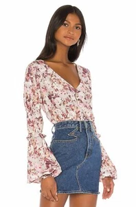 For Love & Lemons Eclipse Blouse in Country Floral NEW Cottagecore Size Large - Picture 1 of 12