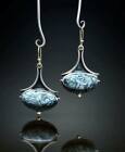 Vintage Turquoise Ear Hook Women Earrings 925 Silver Wedding Dangle Drop Jewelry