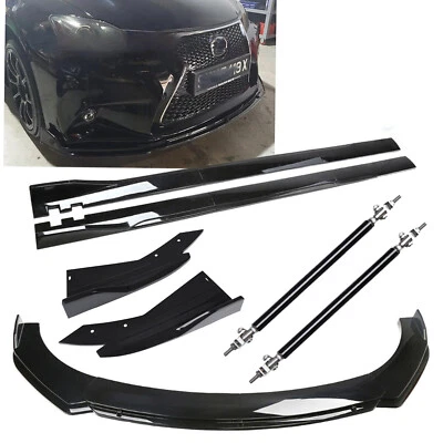 Front Bumper Lip Splitter Spoiler Side Skirt Strut Rod For Lexus RX350 RX350L RX Foto 1 de 4