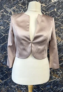 Coast Bolero Style Dress Jacket Ladies Oyster Size UK 18 #REF108 - Picture 1 of 8