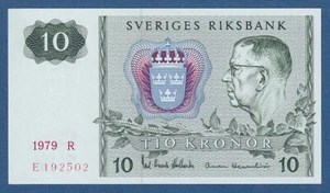 SUECIA / SWEDEN -- 10 KRONOR ( 1979 ) -- SC-   aUNC -- PICK 52d . - Picture 1 of 2