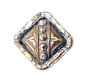 Antique Button Square Steel Cup with Cut Steels, Must-Have for Competition - Picture 1 of 3