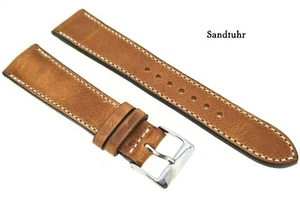 Horween Dublin Wrist Watch Band 18 19 20mm Middle Brown, Made in Germany /134 - Picture 1 of 4